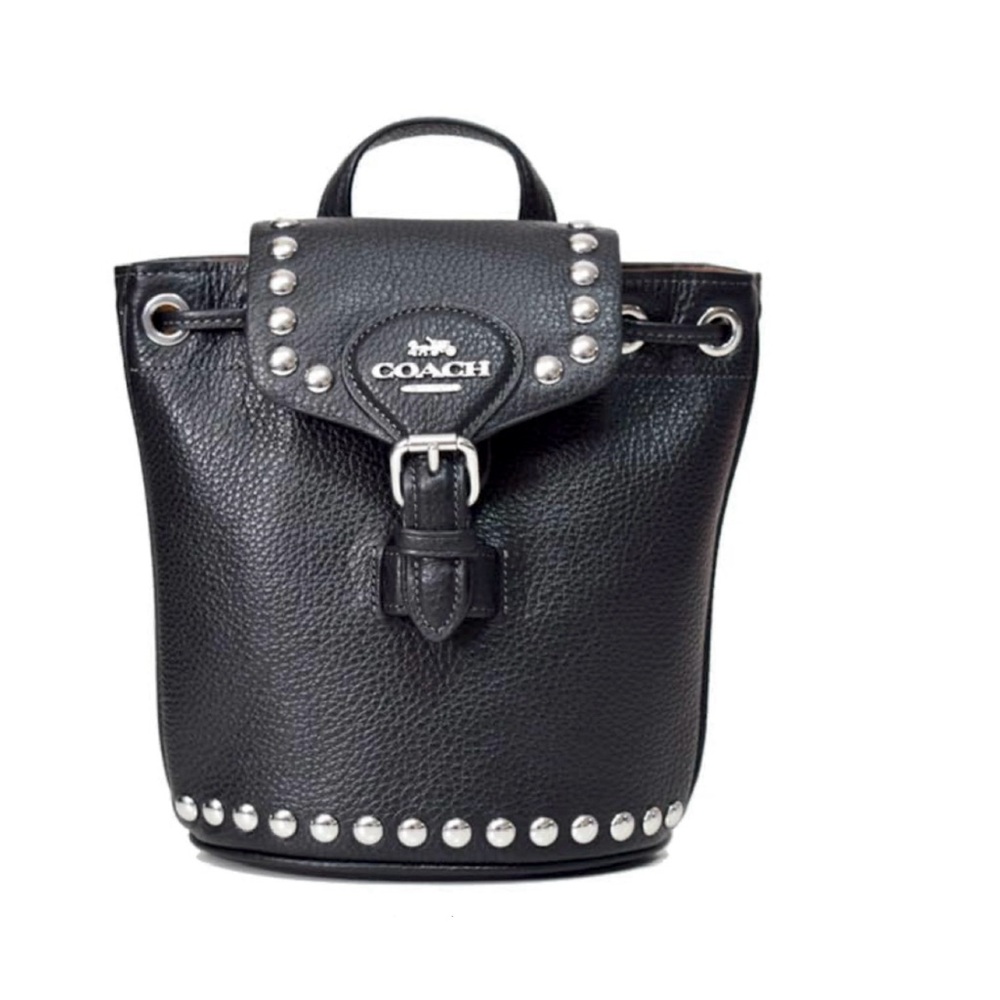 🖤Coach Amelia Leather Backpack with Rivets CMO41 🖤🦌 MSRP $450 - Picture 2 of 9